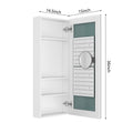 15'' W X 36'' H Bathroom Mirror Medicine Cabinet Wooden Door Medicine Cabinets For Bathroom, Wall Mounted Recessed Or Surface, Bathroom Mirror With Storage, Right Opening Door White Engineered Wood