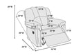 Motion Recliner Chair 1Pc Glider Couch Living Room Furniture Black Bonded Leather Black Primary Living Space Contemporary,Modern Recliners Solid Back Bonded Leather