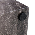 Elevate Your Living Space With This Modern Mdf Coffee Table, Which Showcases Gray Textured Patterns. It Is Characterized By Stylish Design. Grey Mdf