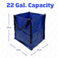 Heavy Duty Storage Tote Bag 22 Gallon Rugged Woven Polypropylene Moving Bag Blue Polypropylene