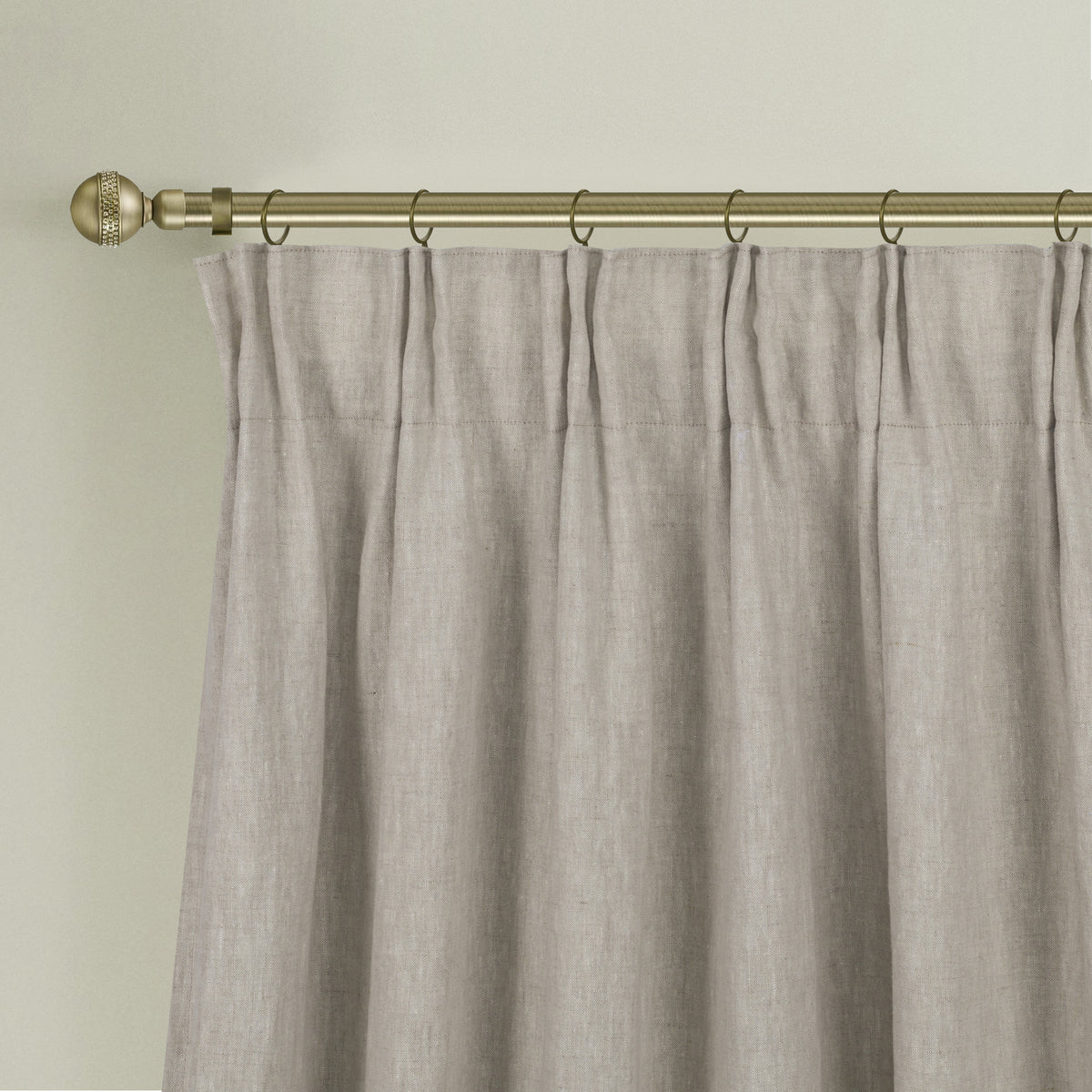 Newport Blackout Curtains For Bedroom, Linen Curtains For Living Room, Window Curtains, Room Darkening Curtains 84 Inches Long, Greige Greige Linen