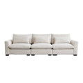 3 Seater Deep Seat Couches For Living Room, Wide And Deep Seat Comfy Living Roo Sofas With 3 Waist Pillows, Beige Corduroy Beige Corduroy 3 Seat