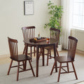 Walnut Round Table, All Solid Wood, Can Sit 2 4 People Diameter 31.5 Inches Walnut Rubber Wood