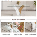 Table And Chair Set.Modern Dining Table, Tempered Glass Countertop With Artistic Mdf Legs.Paried With 6 Comfortable Chairs With Pu Seats And Metal Legs. Suitable For Various Decoration Styles. Black Brown,Transparent Seats 6 Mdf Metal