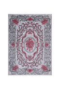Jersey Area Rugs, Carpets For Livingroom, 7X10 Area Rugs ,3564 Grey Red Rectangle 8&10 Grey Red Contemporary Abstract Polypropylene