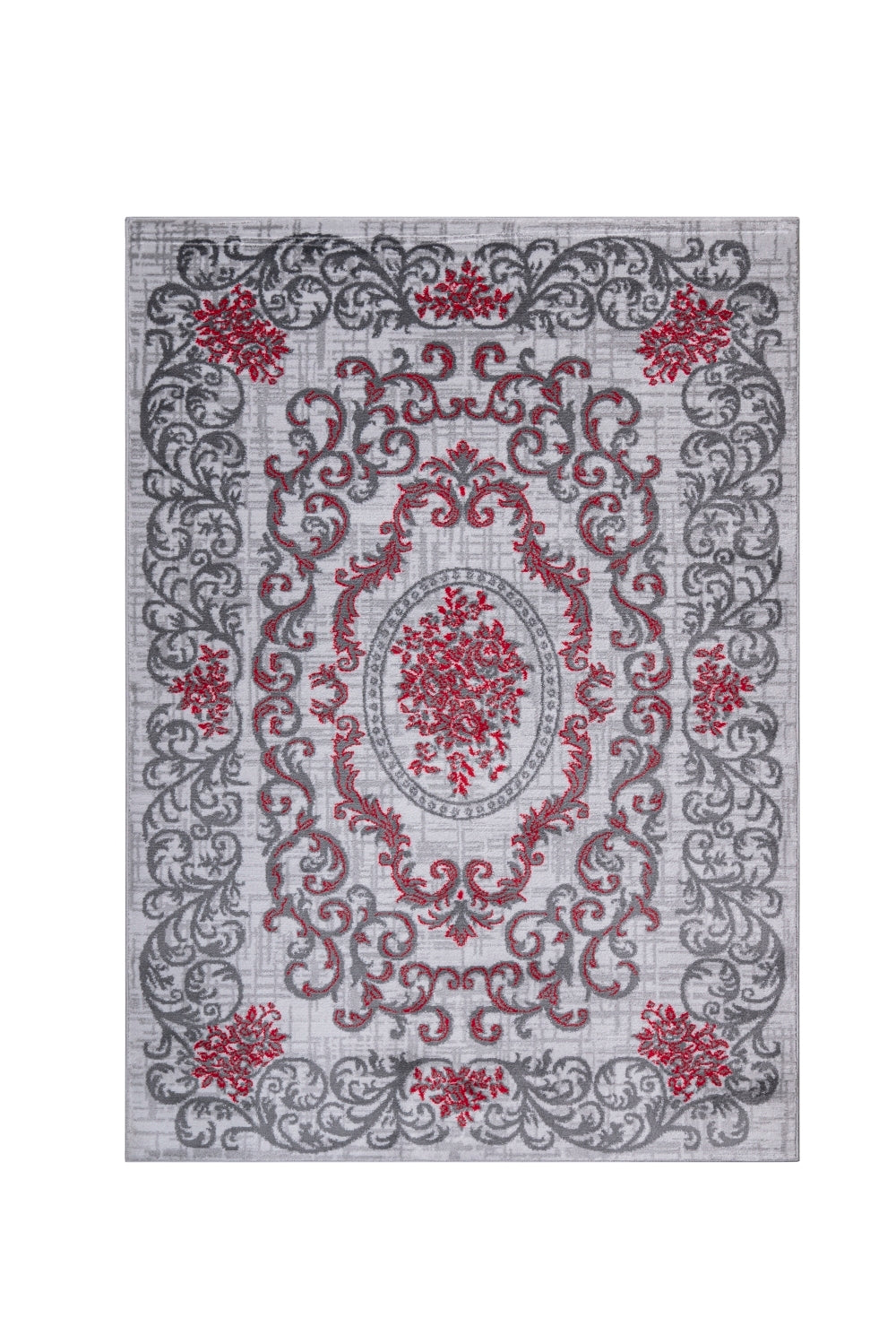 Jersey Area Rugs, Carpets For Livingroom, 7X10 Area Rugs ,3564 Grey Red Rectangle 8&10 Grey Red Contemporary Abstract Polypropylene