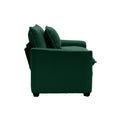 Mid Century Modern Sectional Set Of Two, One 3 Seater Sectional And One Single Seater Sectional With 2 Arm Pillows And 4 Throw Pillows, Living Room Sectional Green Corduroy Fabric Green Corduroy 3 Seat