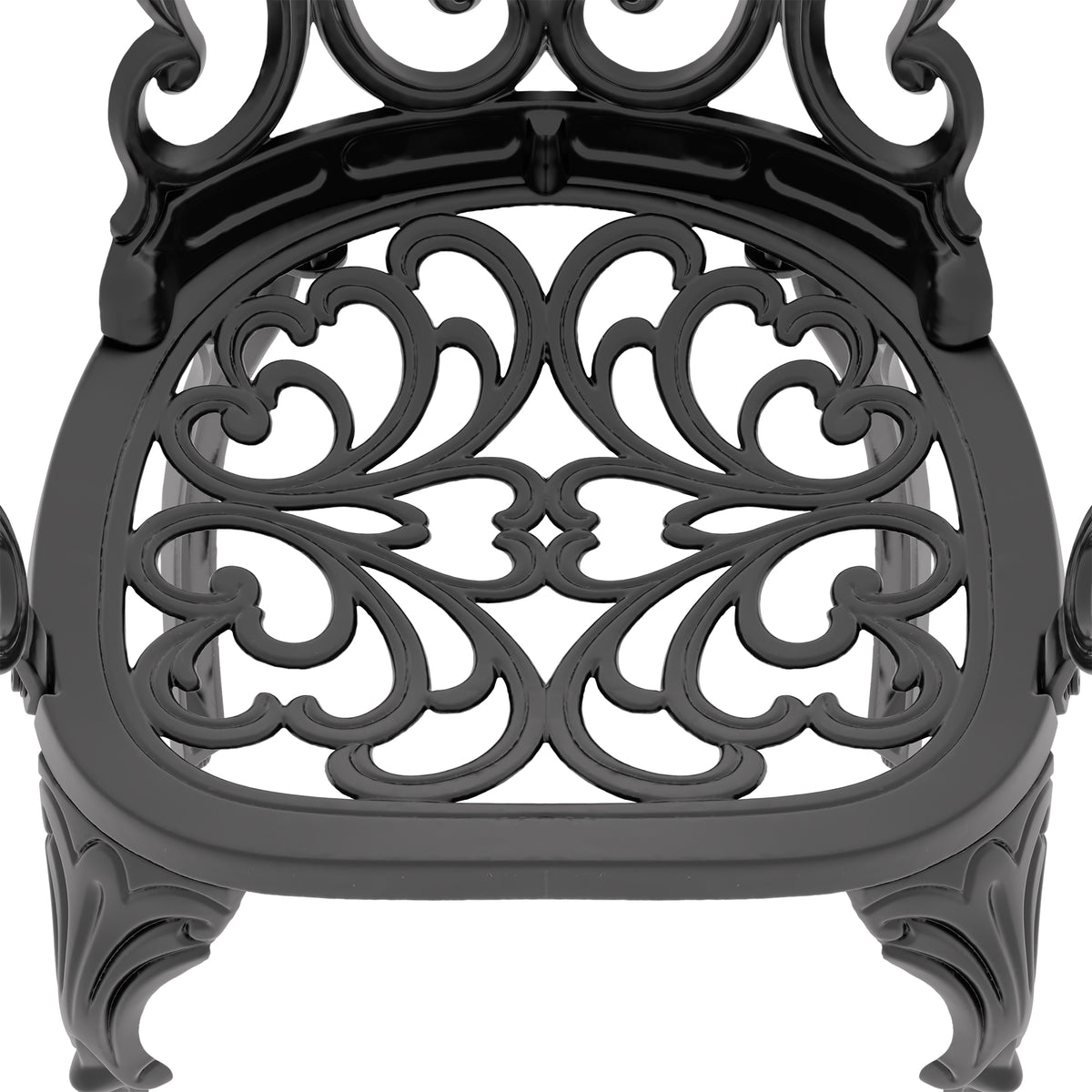 Cushions In Random Colors 5 Piece Set Of Cast Aluminum Patio Furniture With Cushions Yes Dining Set Black Khaki Seats 4 Rust Resistant Frame Water Resistant Cushion Garden & Outdoor Complete Patio Sets Aluminium
