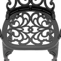 Cast Aluminum Patio Dining Chair 2Pcs With Black Frame And Cushions In Random Colors Yes Complete Patio Set Black Rust Resistant Frame Water Resistant Cushion Garden & Outdoor Complete Patio Sets Aluminium