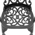 Cushions In Random Colors 3 Piece Set Of Cast Aluminum Patio Furniture With Cushions Yes Dining Set Black Seats 2 Rust Resistant Frame Water Resistant Cushion Garden & Outdoor Complete Patio Sets Aluminium