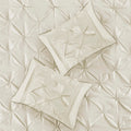 7 Piece Tufted Comforter Set Ivory Queen Queen Ivory Polyester