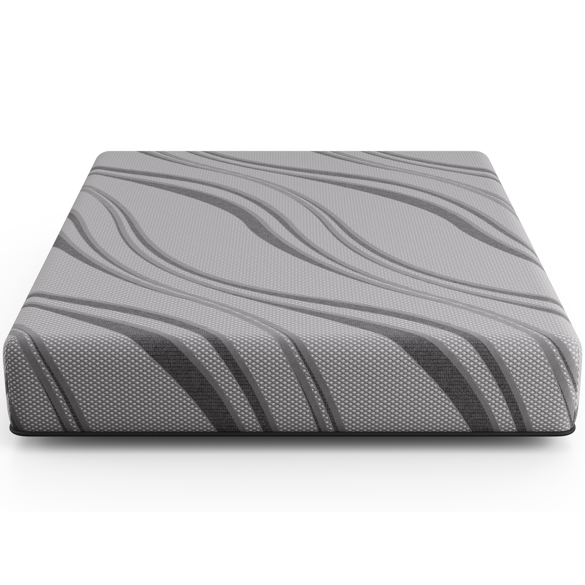 Bib: Nl 10" Pro Gel Foam Medium Full Gray Memory Foam Fabric Full