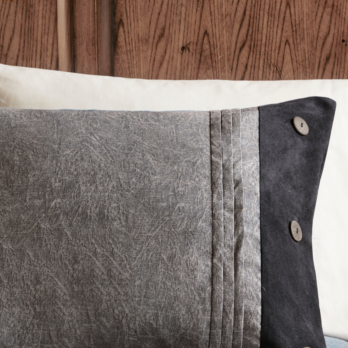 7 Piece Faux Suede Comforter Set Grey Cal King California King Grey Polyester