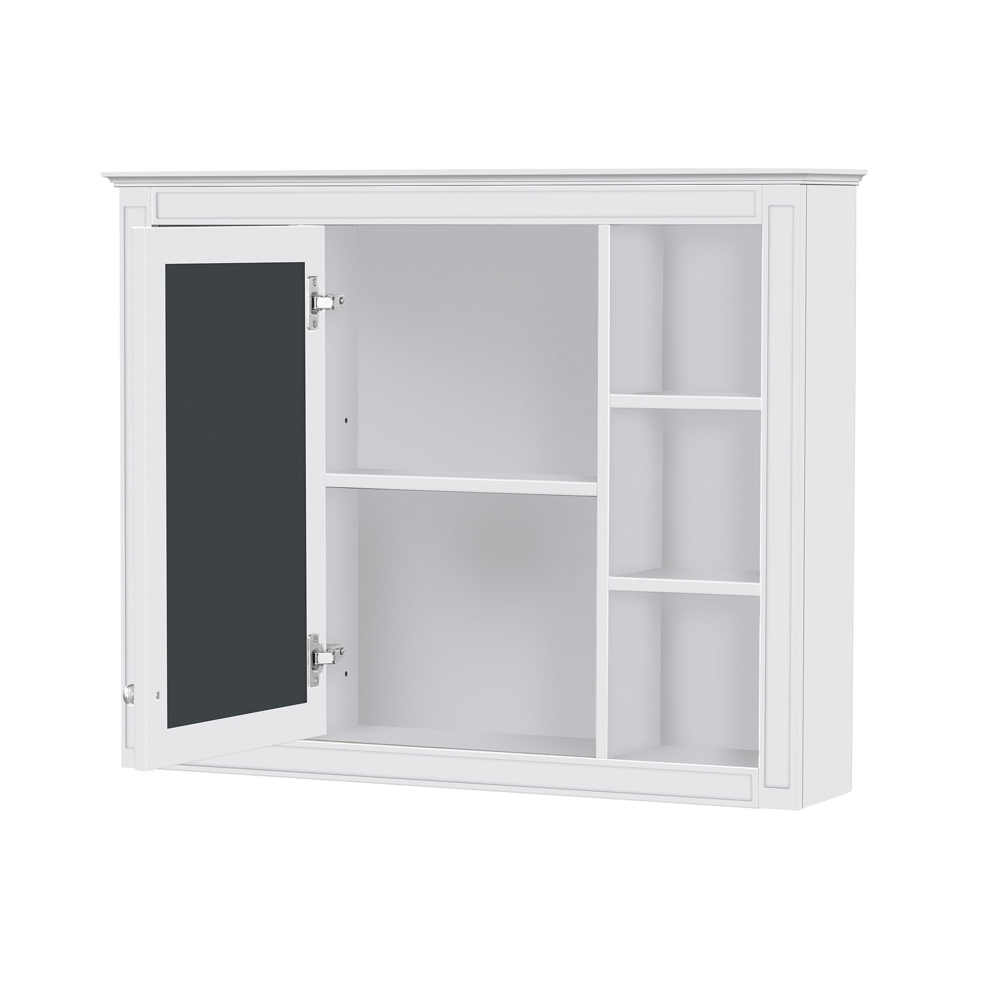 36'' Bathroom Vanity With Medicine Cabinet, Modern Bathroom Storage Cabinet With 2 Soft Closing Doors And 4 Drawers, Single Sink Bathroom Vanity White Bathroom Ceramic,Solid Wood Mdf