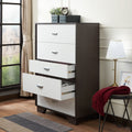 Eloy White & Espresso Finish Chest Espresso,White Mdf