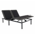 Queen Size Flex Head Quick Assembly Adjustable Bed Frame With Voice Activated Controls Black Metal Metal