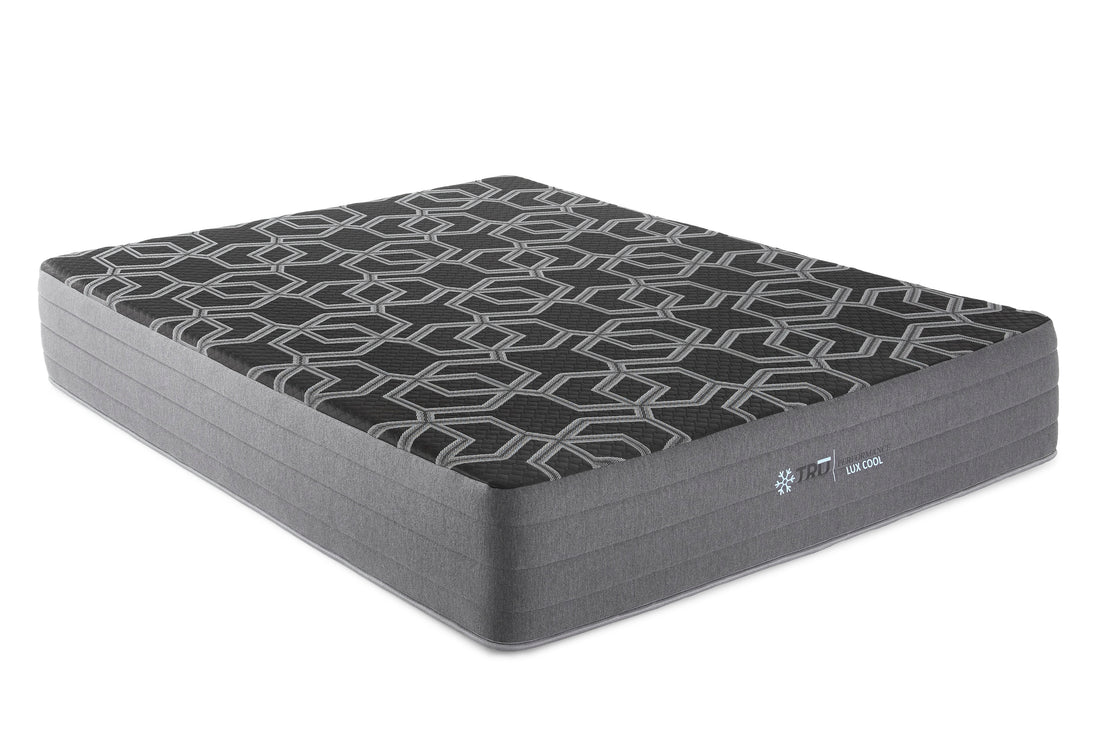12" Smooth Top Hybrid Medium Plush Queen Mattress Black Foam Spring Queen