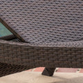 Kauai Pe Wicker Chaise Brown Multi Rattan Metal