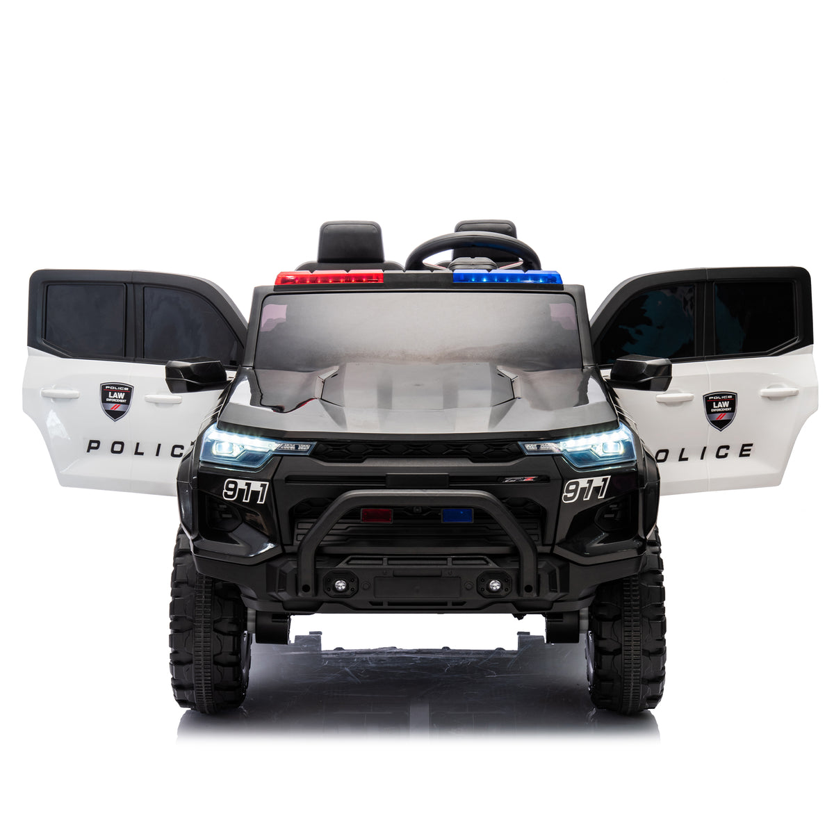 24V Two Seater Kids Ride On Electric Pickup,Kids Ride On Toy W Parents Remote Control,4Wd 800W Motors,Two Safety Belts,High Gate Safety Design,Top Warning Light, Speed 2.49 3.73Mph For Kids Aged 3 . Black 50 99 Lbs Polypropylene
