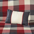 6 Piece Herringbone Duvet Cover Set Queen Multicolor Polyester