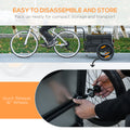 Aosom Bike Cargo Trailer, Bicycle Trailer Wagon Cart With Removable Storage Box, Quick Release 16