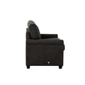 Convertible Twin Sleeper Sofa With Usb Ports, Modern Upholstered Sofa Bed, Living Room 2 Seater Sofa Loveseat, Dark Gray Dark Gray Polyester Wood Primary Living Space Medium Firm Cushion Back Heavy Duty Modern Rolled Arms Plywood Metal 2 Seat