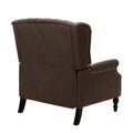 One And Half Seater Recliner Brown Fabric