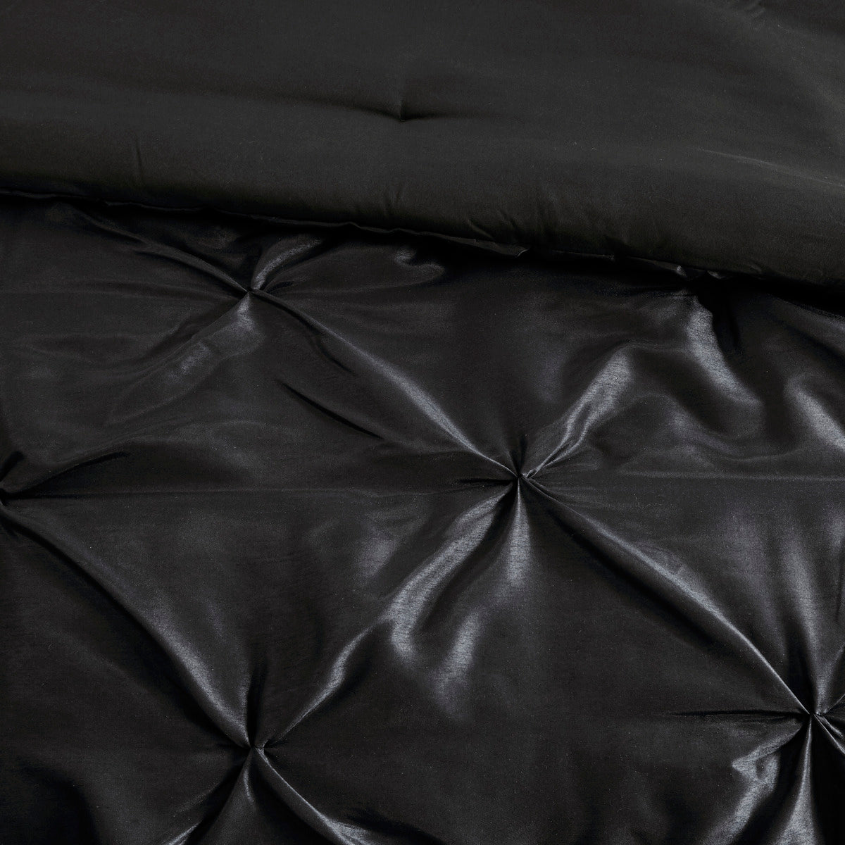 7 Piece Tufted Comforter Set Black Queen Queen Black Polyester