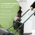Outsunny 20 Inch Push Tow Behind Lawn Roller Filled With 16 Gal Water Or Sand, Perfect For Flattening Sod In The Garden Black Metal