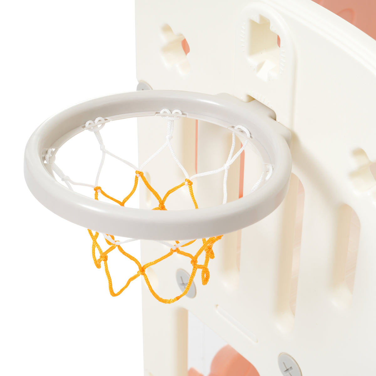 11 In 1 Toddler Slide, Kids Slide For Toddler Age 1 3 With Basketball Hoop, Kids Slide Playset Structure,Arch Tunnel And Telescope, Toy Storage Organizer For Toddlers, Kids Climbers Playground Pink Cute 1 To 2 Years Hdpe Indoor & Outdoor Use