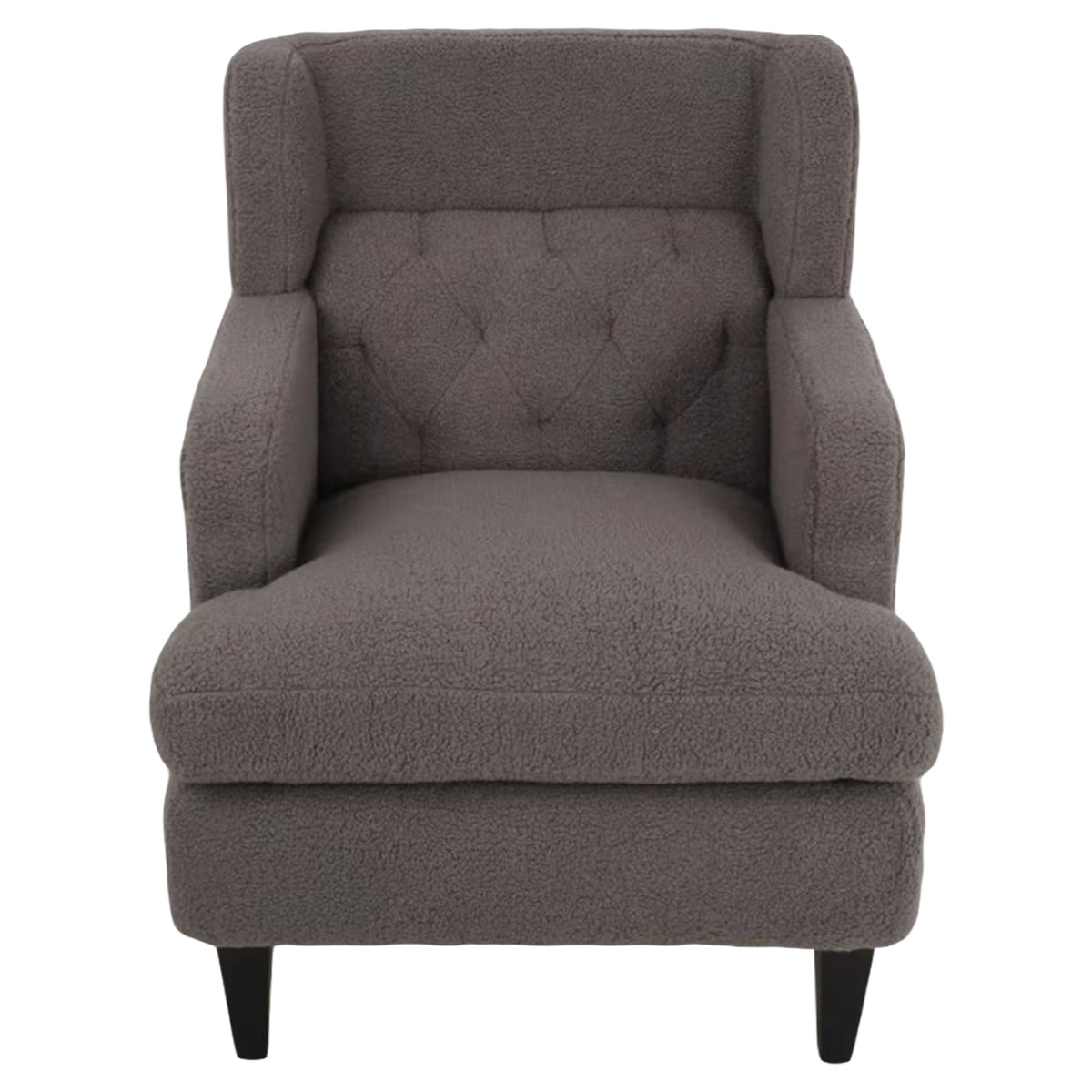 Upholstered Accent Chair Tufted Armchair For Living Room And Bedroom, Russet Brown Brown Birch Foam Teddy