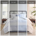 6 Piece Cotton Jacquard Oversized Comforter Set King Multicolor Polyester