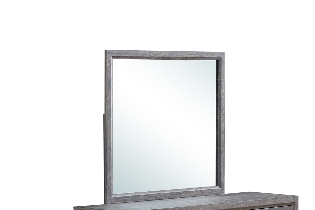 Mirage Foil Grey Mirror Black Gray Rubber Wood