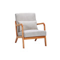 Mid Century Modern Accent Chair, Arm Chair Living Room Chairs With Pillow Upholstered Reading Chair With Solid Wood Frame & Living Room Bedroom Balcony Beige Beige Brown Primary Living Space