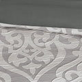 8 Piece Jacquard Comforter Set Silver Silver King King Silver Silver Polyester
