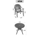 Cushions In Random Colors 3 Piece Set Of Cast Aluminum Patio Furniture With Cushions Yes Complete Patio Set Black Seats 2 Rust Resistant Frame Water Resistant Cushion Garden & Outdoor Complete Patio