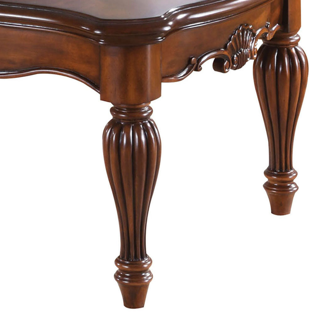 Cherry Rectangle Coffee Table With Turned Legs Cherry Primary Living Space Traditional Cherry Coffee & End Tables Rectangular Wood