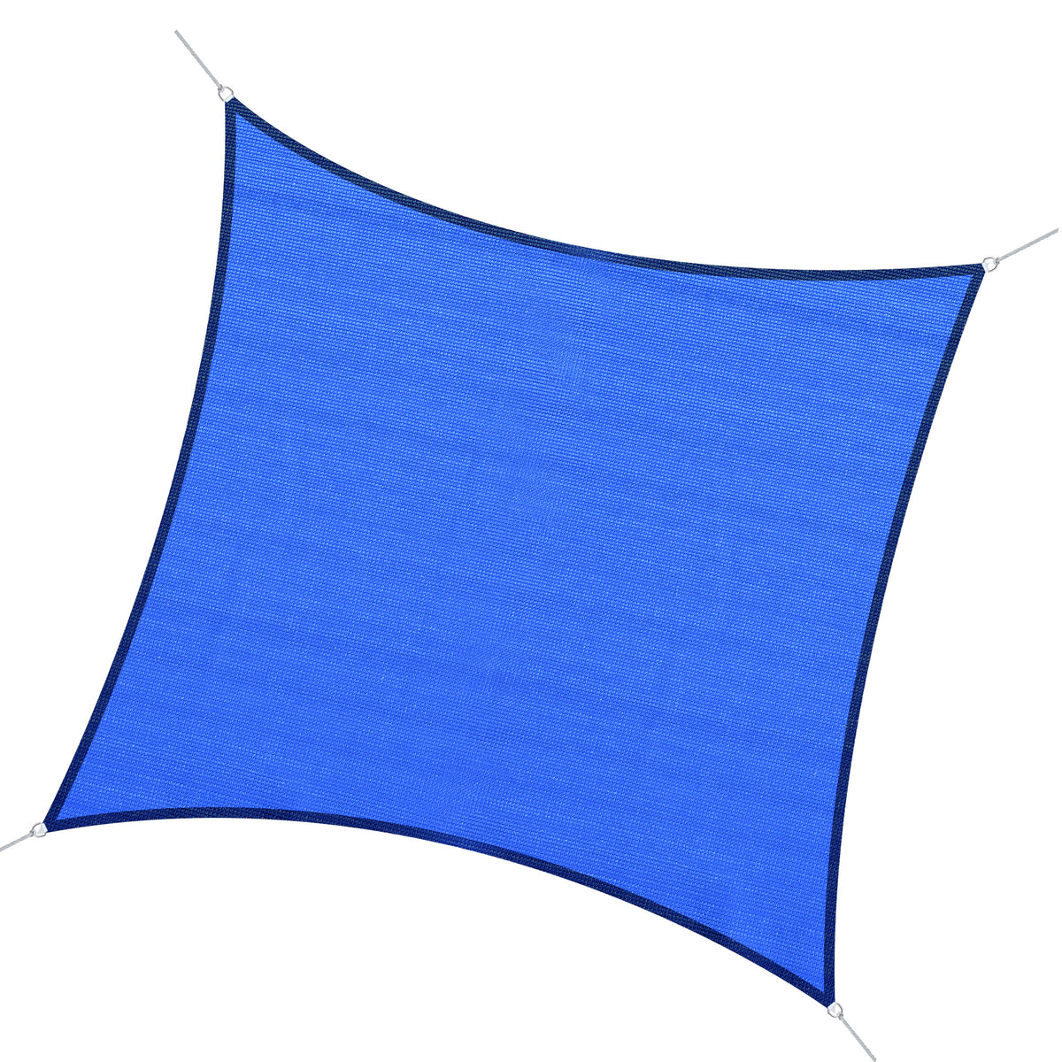 Outsunny 24' X 24' Sun Shade Sail Canopy, Uv Block For Patio Backyard Lawn Garden, Blue Blue Polyethylene