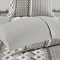 Cotton Printed Duvet Cover Set With Chenille Queen Multicolor Cotton