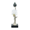 Aluminum Candle Holder With Marble Stand, 8X5X15