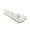 Over Size U Shape Corduroy Sofamodern Upholstered 4 Seater Sofa With 2 Ottomans, Premium Soft Corduroy Fabric Sofa Beige Corduroy 4 Seat