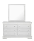 Shaker Crocodile Metallic White Dresser White Solid Wood Mdf