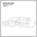 Modern Minimalist Style Corduroy Couch, Upholstered Sleeper Sofa For Living Room, Bedroom, Salon, 2 Pc Free Combination, L Shape, Right Hand Facing Sectional Sofa Beige Corduroy 3 Seat