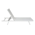 Salton Chaise Lounge White Metal Mesh