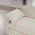 Light Beige Corduroy Fabric, Comfortable Single Accent Chair Deep Seat Sofa With One Pillow, Suitable For Living Room And Bedroom, Club Multiple Occasional Areas Beige Corduroy 1 Seat