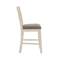 Set Of 2 Counter Hight Chairs With X Cross Back, White And Grey Solid White Dining Room Rectangular Dining Chairs Cross Back Set Of 2 Rubber Wood