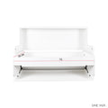 Murphy Bed With Desk, Ideal Bedroom Furniture For Small Spaces, Horizontal & Vertical Pull Out Beds And Space Saving Furniture, Foldable Beds Horizontal Single White Particle Board Mdf