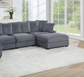 Living Room Furniture Armless Chair Dark Gray Corduroy 1Pc Armless Chair Soft Cushion Wood Legs Dark Gray Primary Living Space Contemporary,Modern Corduroy