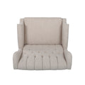 One And Half Seater Recliner Beige Fabric