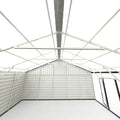 23Ft X 22Ft Double Garage Metal Shed With Side Entry Door White Garden & Outdoor Metal